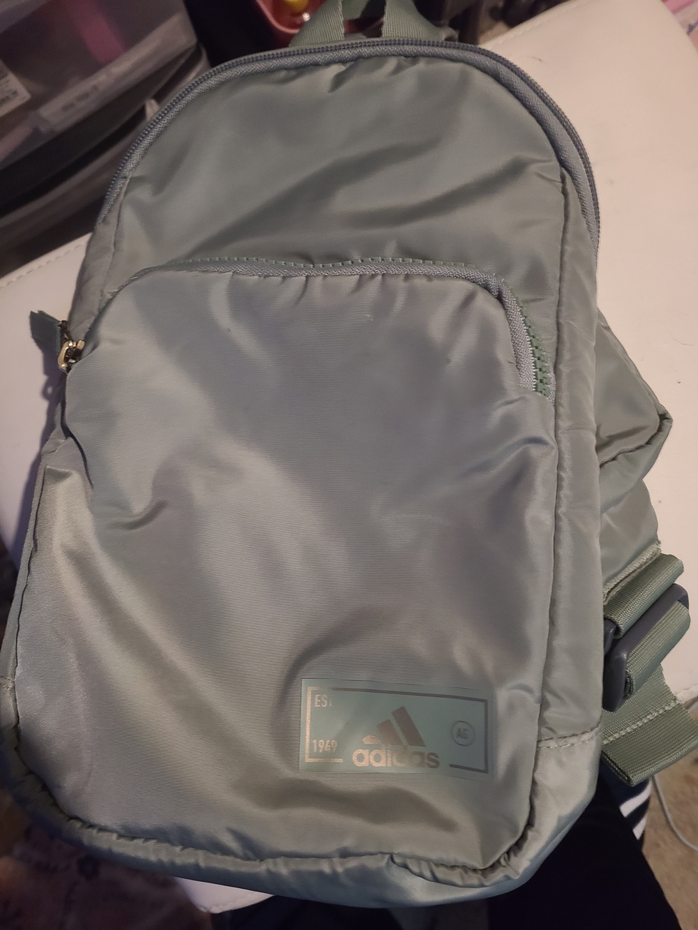 Greyish Green Sling Bag Unisex